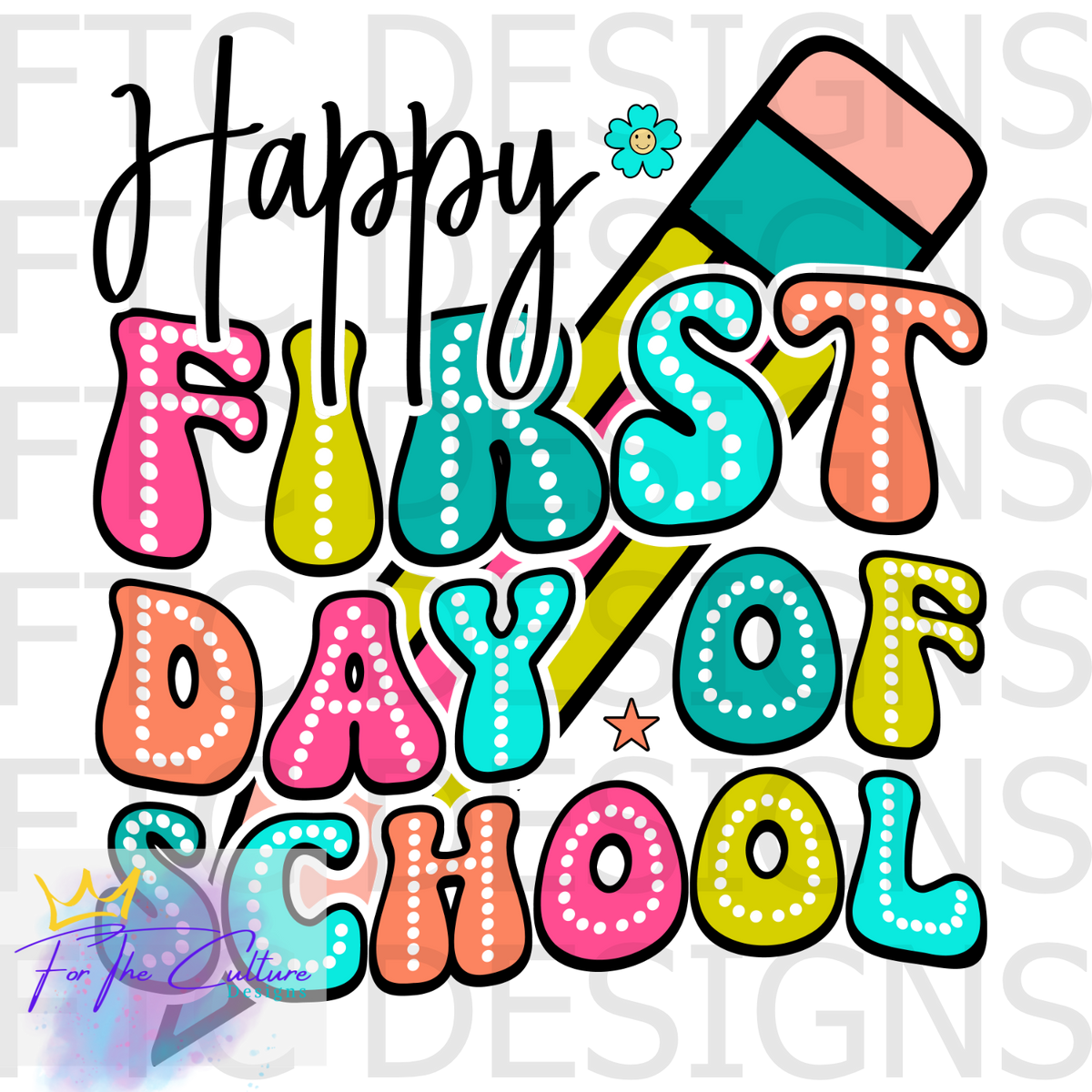Happy First Day of School "Faux" Bleached shirt