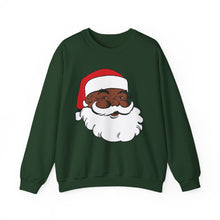 Load image into Gallery viewer, Crewneck Sweatshirt Black Santa Funny Santa Christmas Holiday Gift
