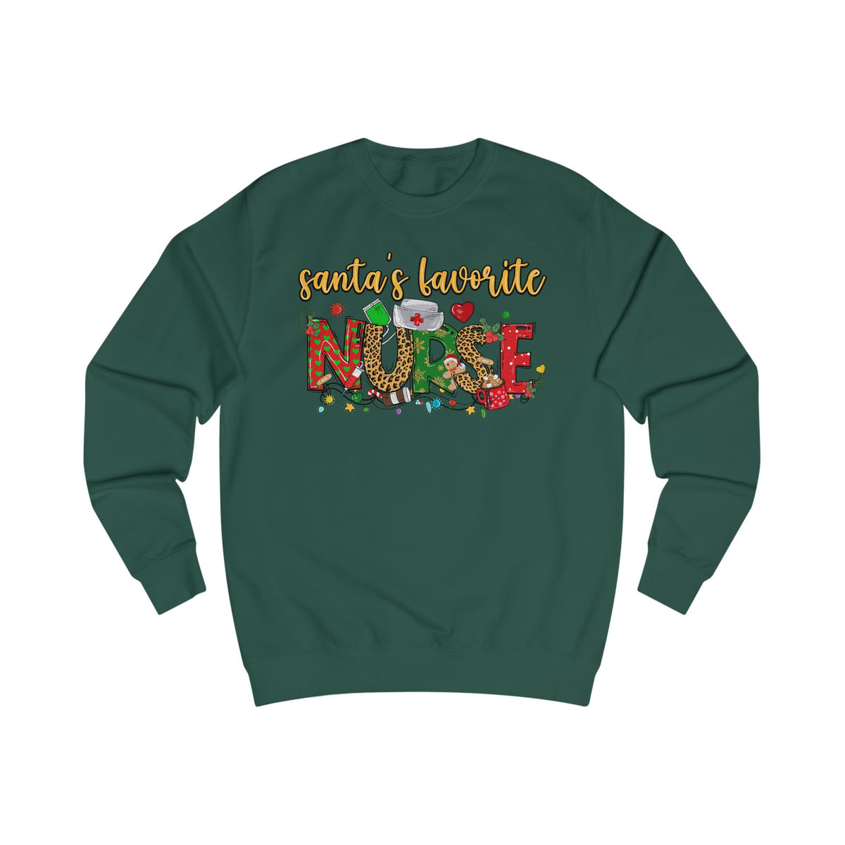 Christmas Nurse Sweatshirt: Unisex, Heavy Blend, Santa's Favorite Nurse Design
