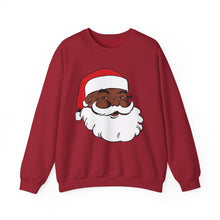 Load image into Gallery viewer, Crewneck Sweatshirt Black Santa Funny Santa Christmas Holiday Gift
